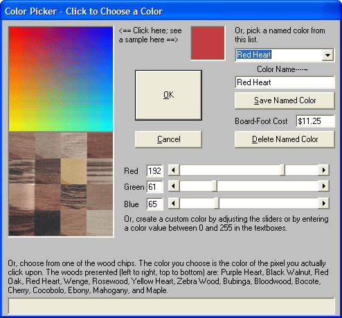 Color Picking Dialog
