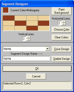 Segment Designs/Mosaics Dialog