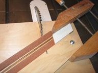 Miter Setup for Cutting Strips