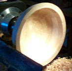 Rough turning of the inside complete